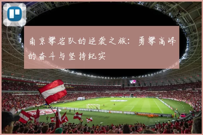南京攀岩队的逆袭之旅：勇攀高峰的奋斗与坚持纪实