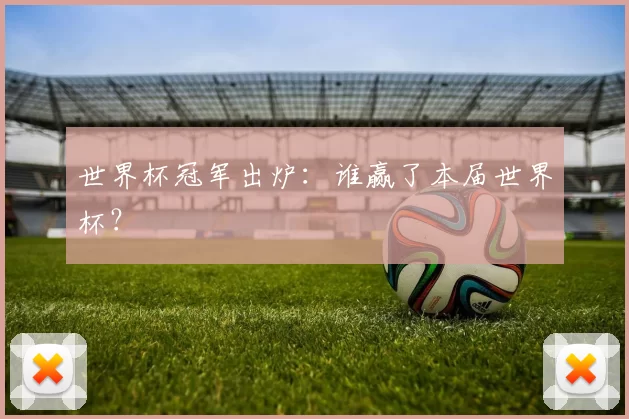 世界杯冠军出炉:谁赢了本届世界杯?